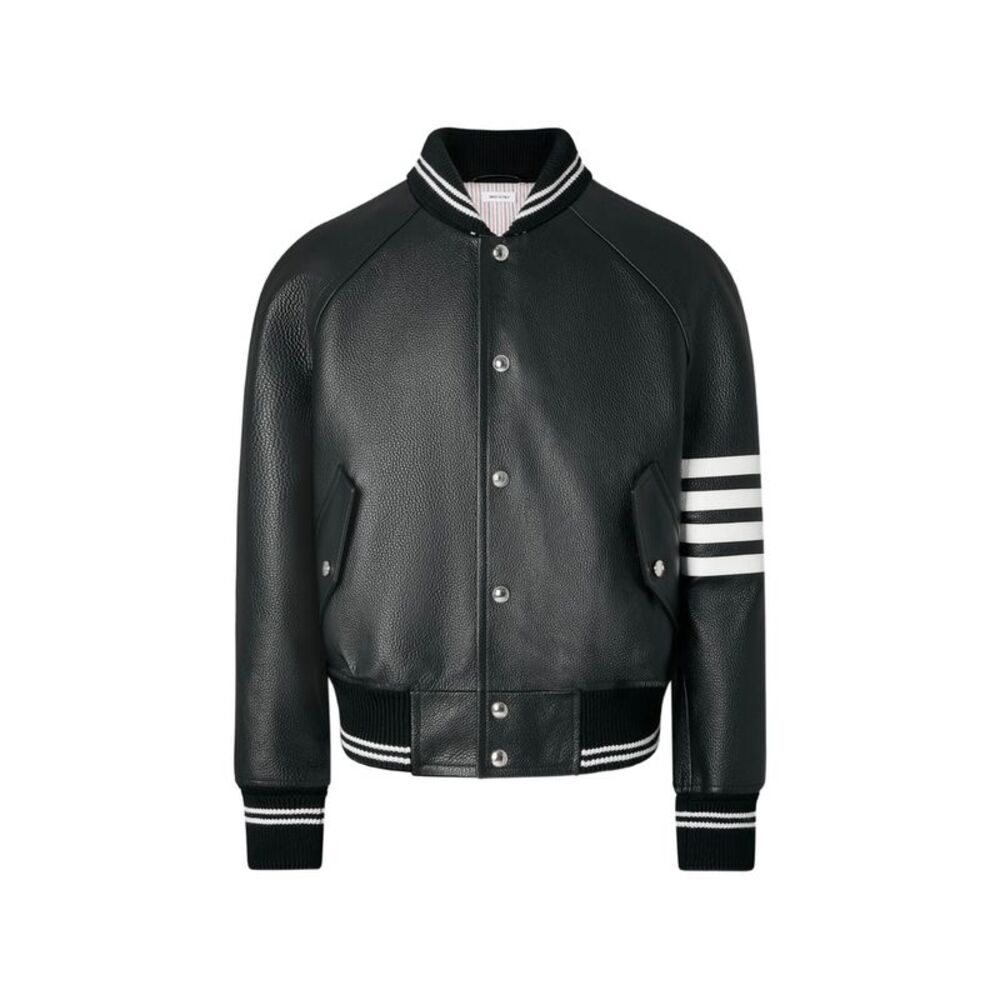 Thom Browne Black Jackets - Leather Jackets Men